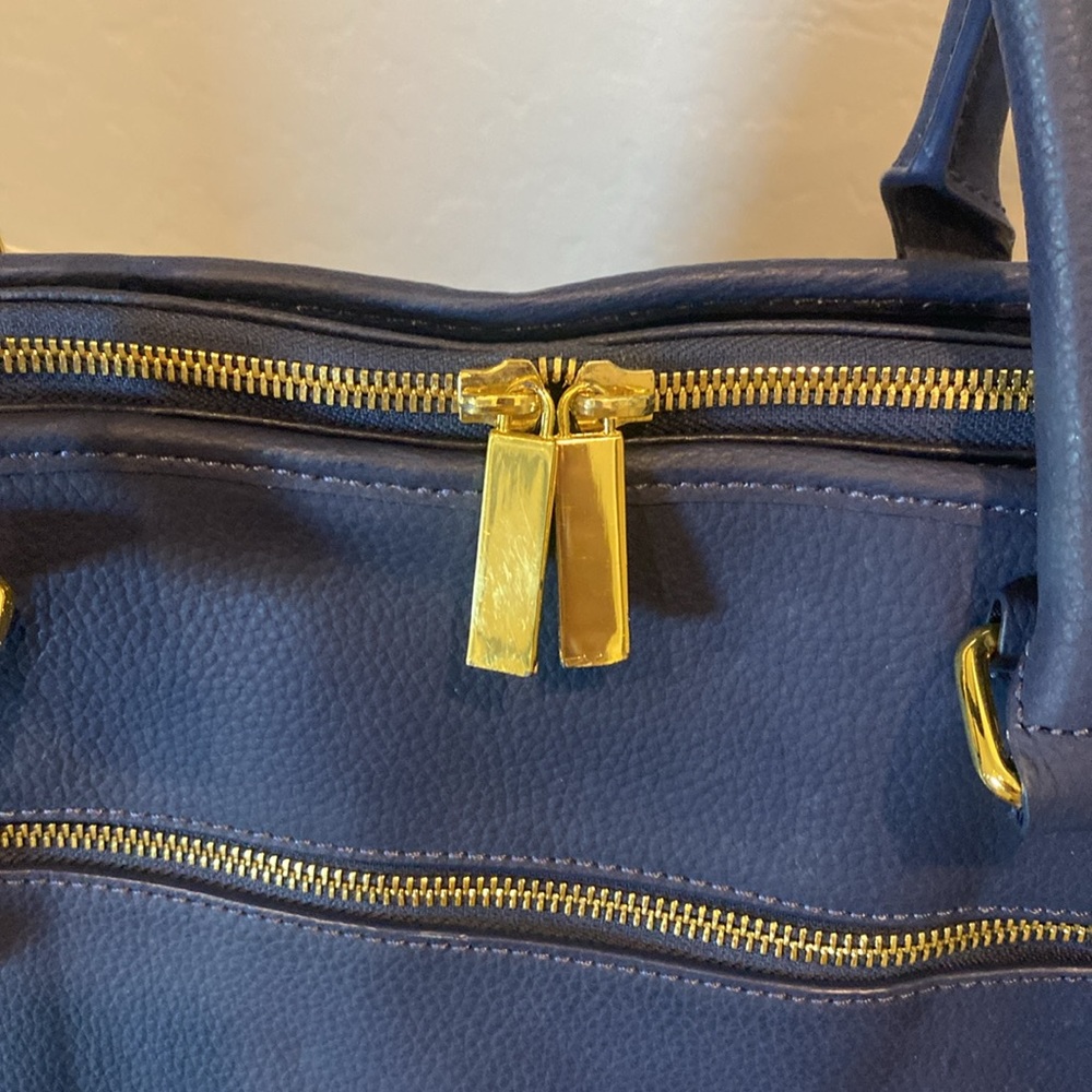 IMAN blue leather purse - Picture 3 of 8